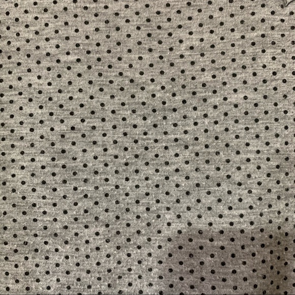 Volcom Long Sleeve Gray Top with Black Polka Dots - Picture 2 of 8